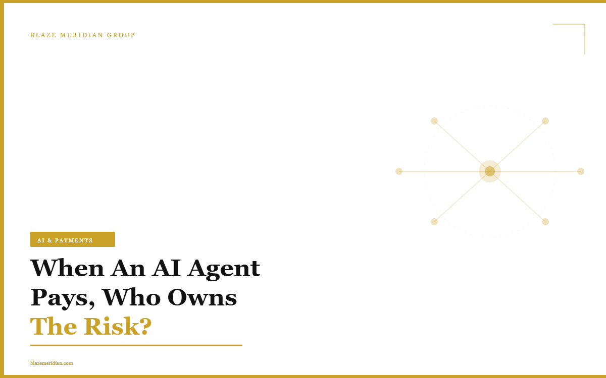 When An AI Agent Pays Who Owns The Risk – AI and payments liability by Blaze Meridian Group
