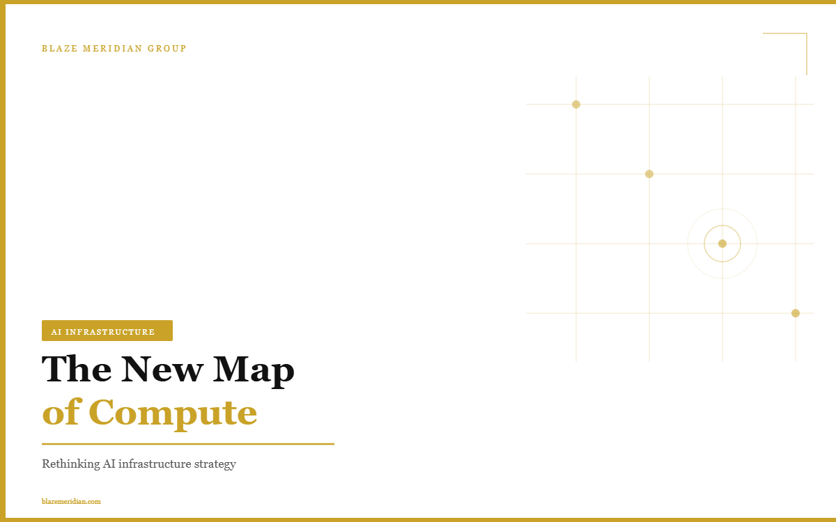 The New Map of Compute – AI infrastructure in Gulf India and Africa by Blaze Meridian Group